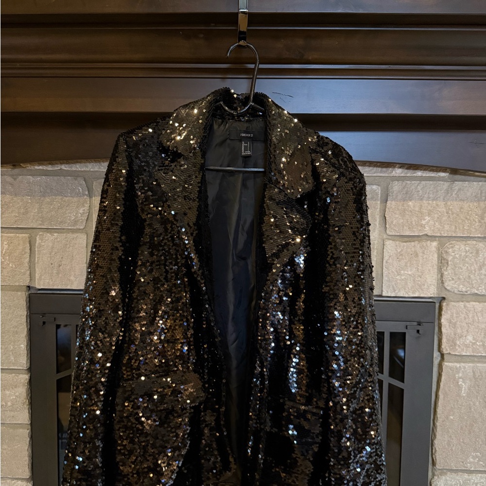 Sequin Black Jacket